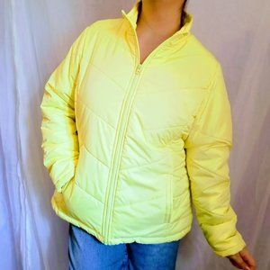 NEON YELLOW PUFFY COAT